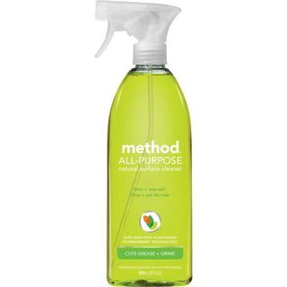 Method All Purpose Surface Cleaner, Lime & Sea Salt, in a large green spray bottle