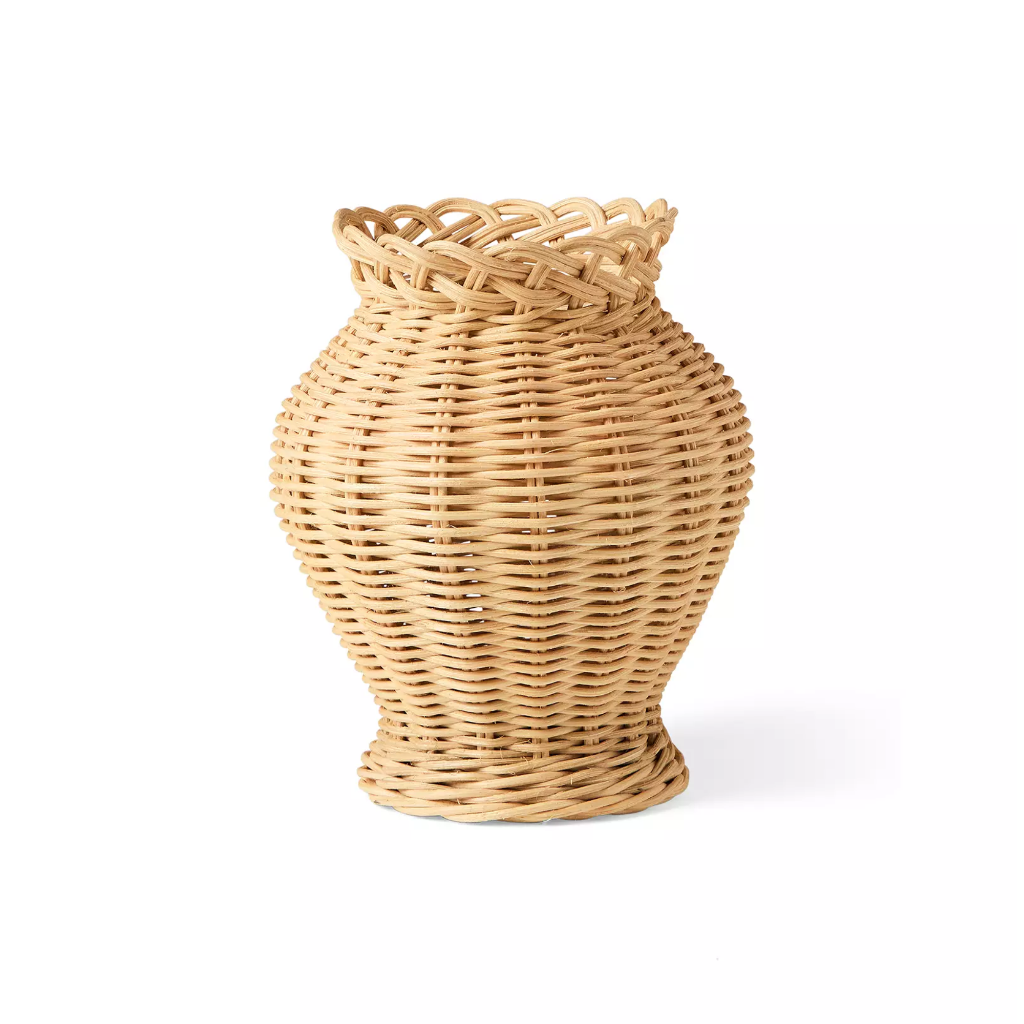 a rattan vase