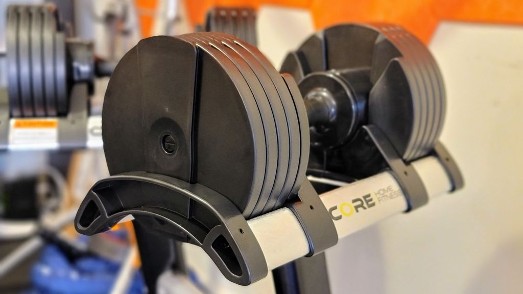 Core Home Fitness Adjustable Dumbbell Set review Tom's Guide