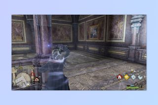 A screenshot from Hogwarts Legacy showing the steps required to unlock eye crates