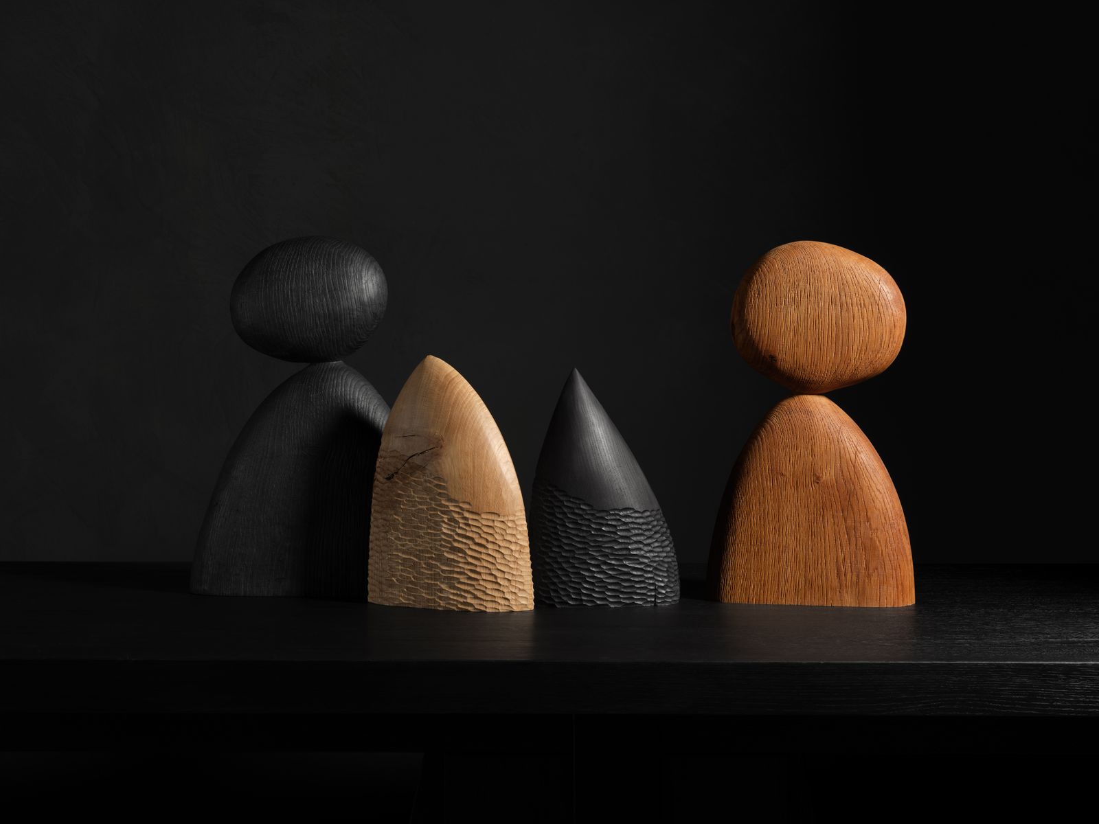 sculptural wooden objects