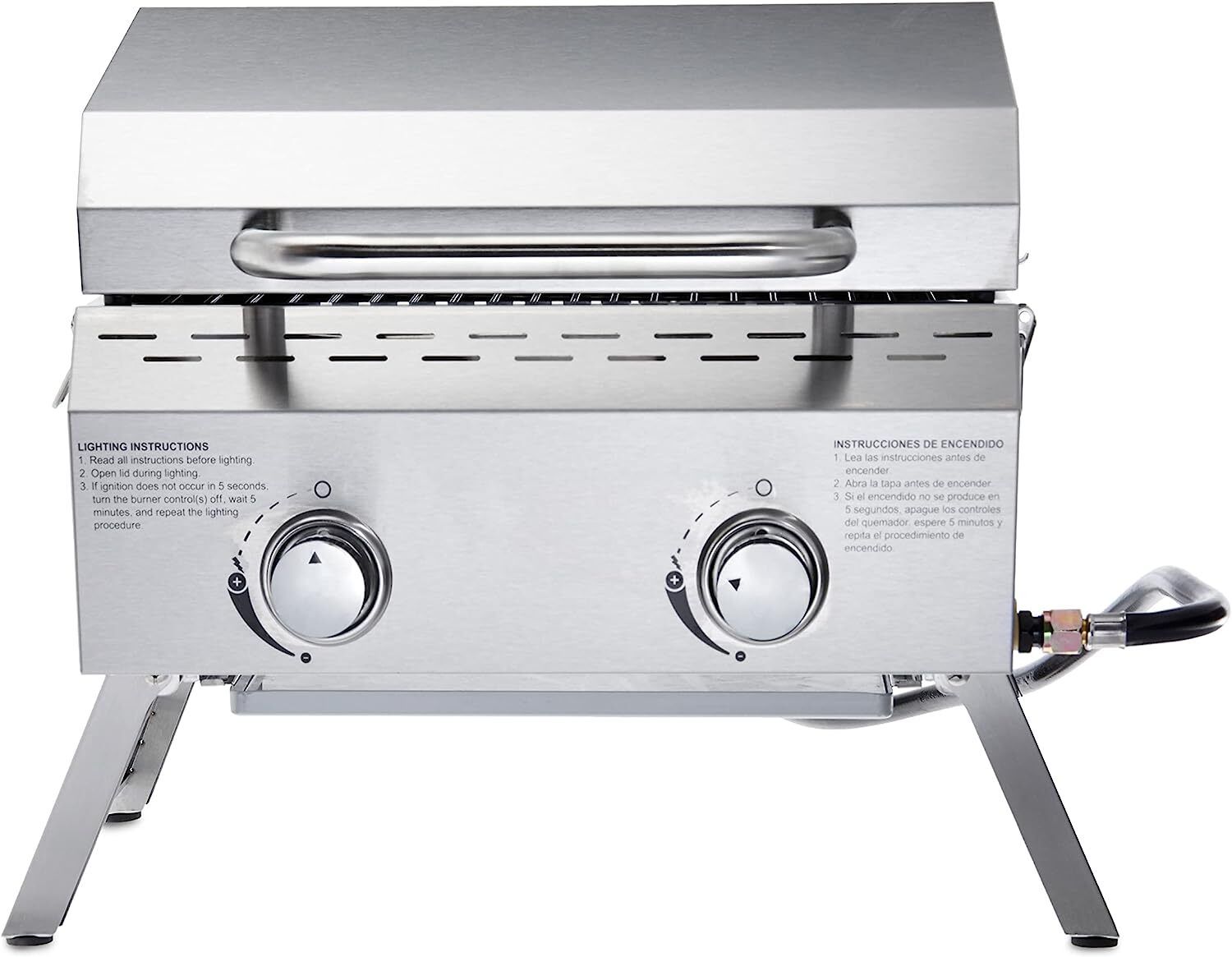 A gas grill