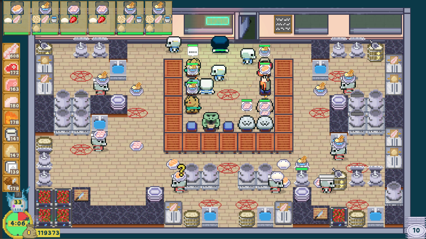A restaurant run by skeletons and zombies in Bone's Cafe.