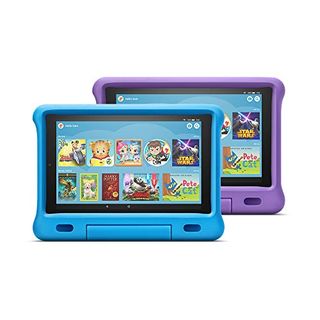 Fire HD 10 Kids Edition Tablet 2-Pack, 10" HD Display, 32 GB, Kid-Proof Case - Blue/Purple