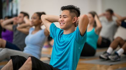 Man doing ab exercises