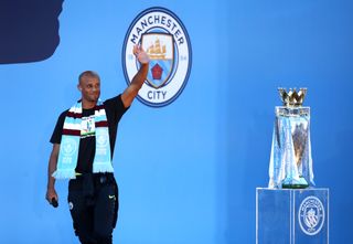 Kompany left City at the end of last season after winning the Premier League title