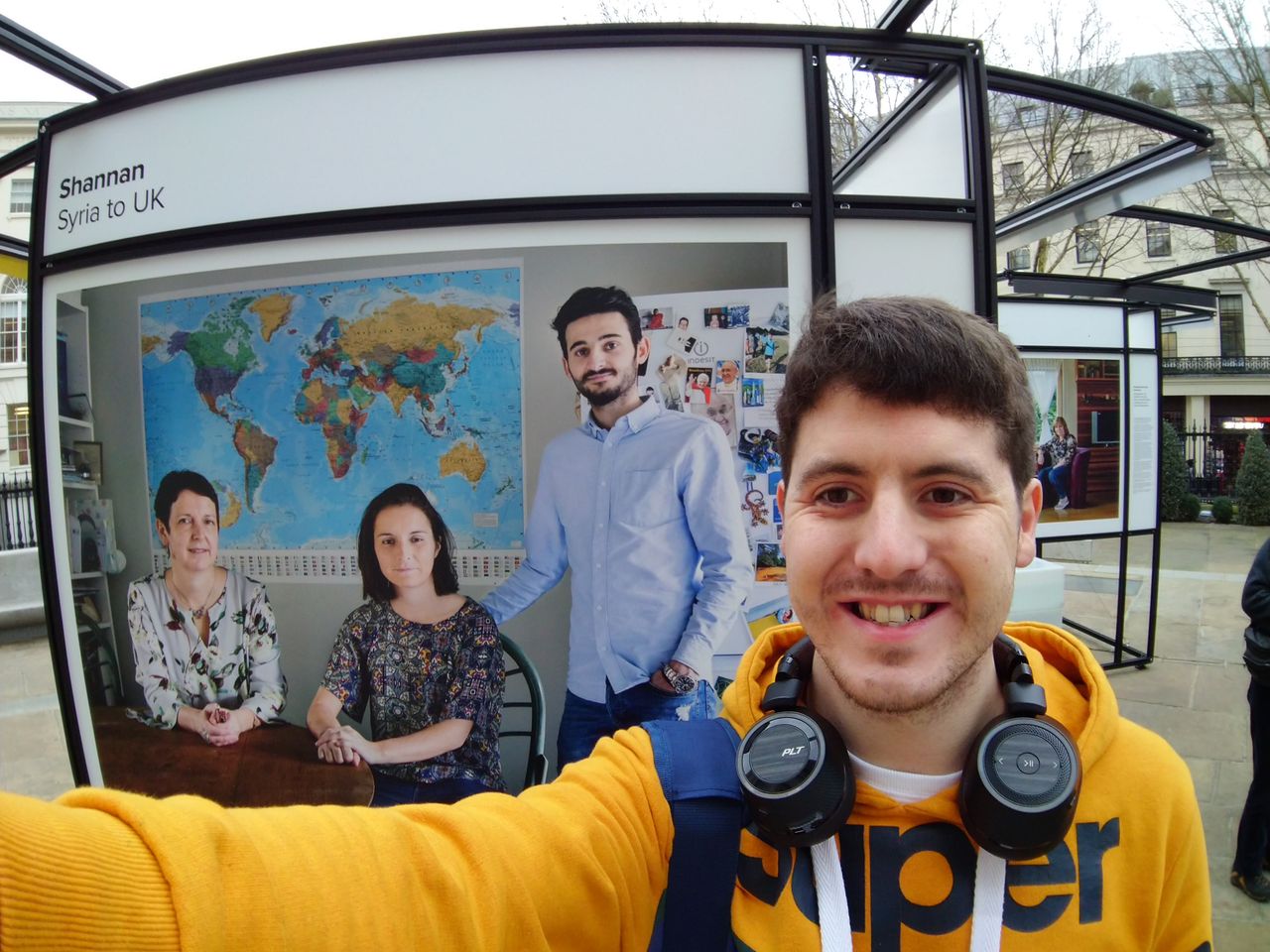 The super-wide front facing camera can fit more into your selfies