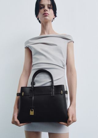 Shopper Bag With Padlock - Women | Mango United Kingdom