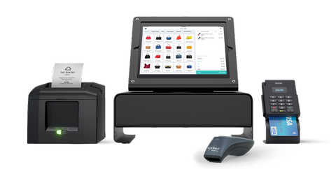 Hike POS hardware with monitor, card reader and receipt printer