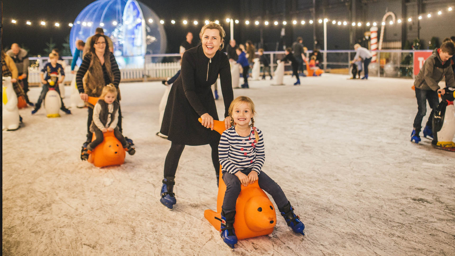 A 2025 photo of the Winter Funland ice rink.