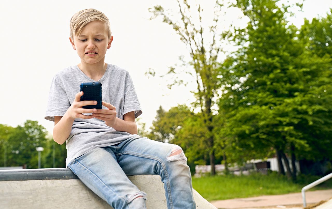 boy with phone