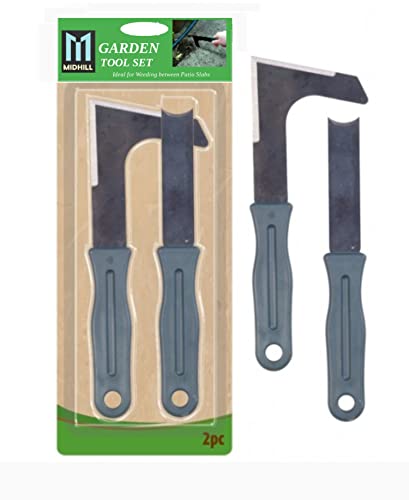 Midhill&amp;reg; 2 Pack Patio Weed Moss Remover Garden Paving Brick Drive Clean Tools Heavy Duty Set