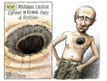 Political cartoon world Putin Russia