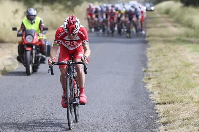 Stage winner Will Walker (Drapac) spent considerable time off the front alone