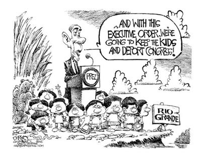 Obama cartoon immigration Congress