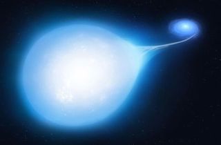 The intense gravity of a white dwarf star is distorting its neighbor into a teardrop shape. If aliens exist, they could be hanging out on Dyson spheres circling such white dwarfs, a physicist argues.