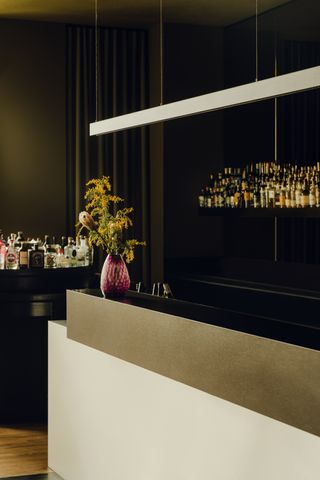 A detail of the bar area