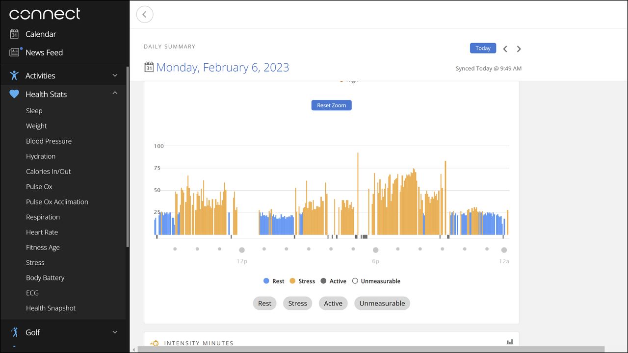 Garmin Venu 2 Plus stress tracking