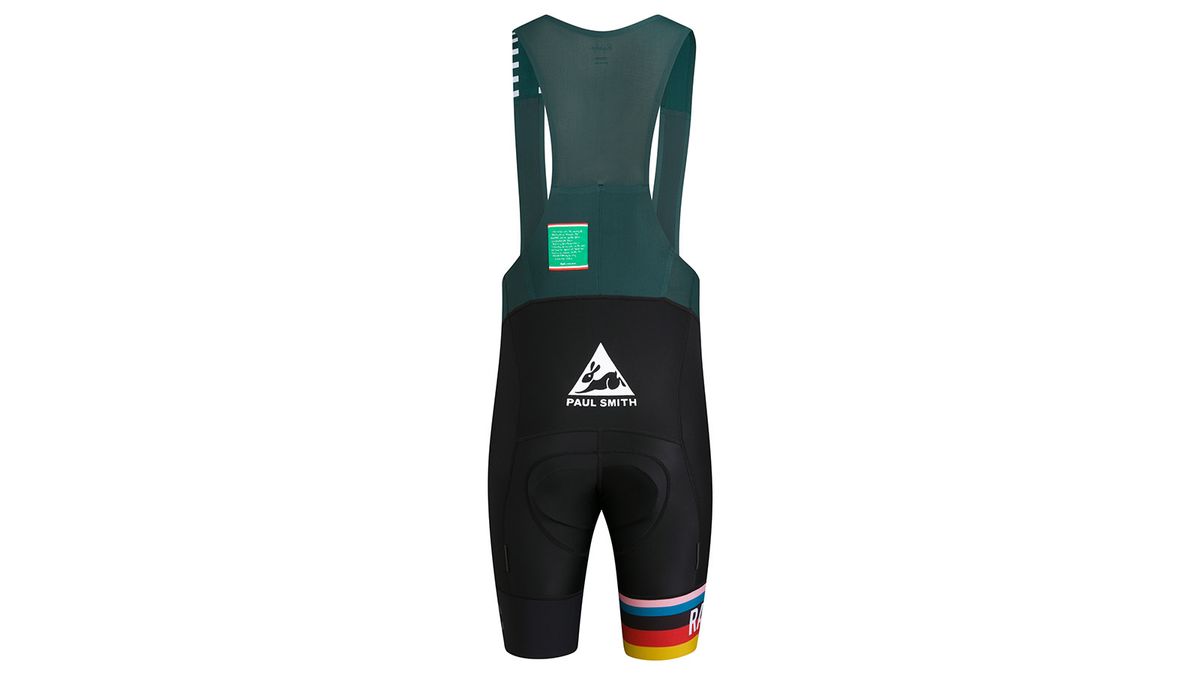 The rabbit design features on the rear of the bib shorts