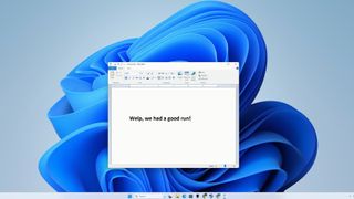 WordPad running on Windows 11