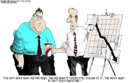 Political cartoon U.S. Chris Christie 2016