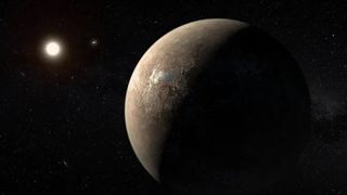 An artist's illustration of Proxima Centauri b, one of the watery exoplanet candidates.