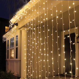 Vanbuskirk 9.8ft x 9.8ft LED String Light, Plug-in Curtain Fairy Light