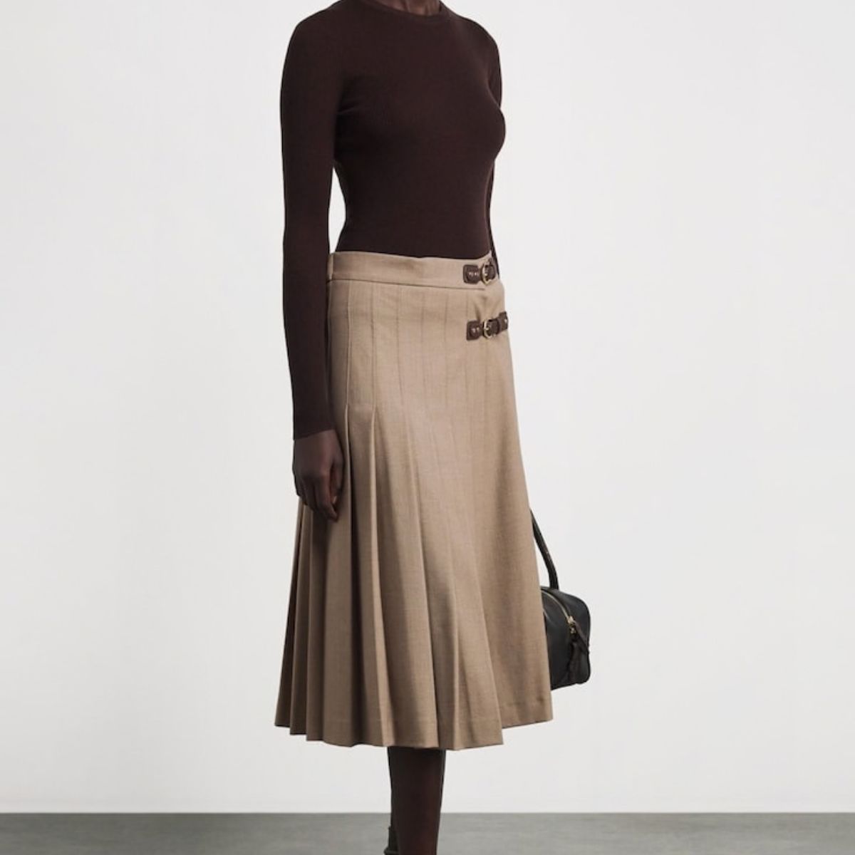Maje pleated kilt