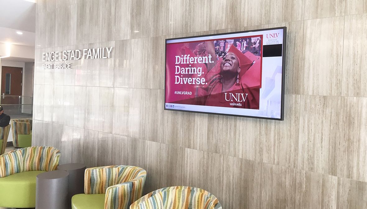 UNLV lobby signage