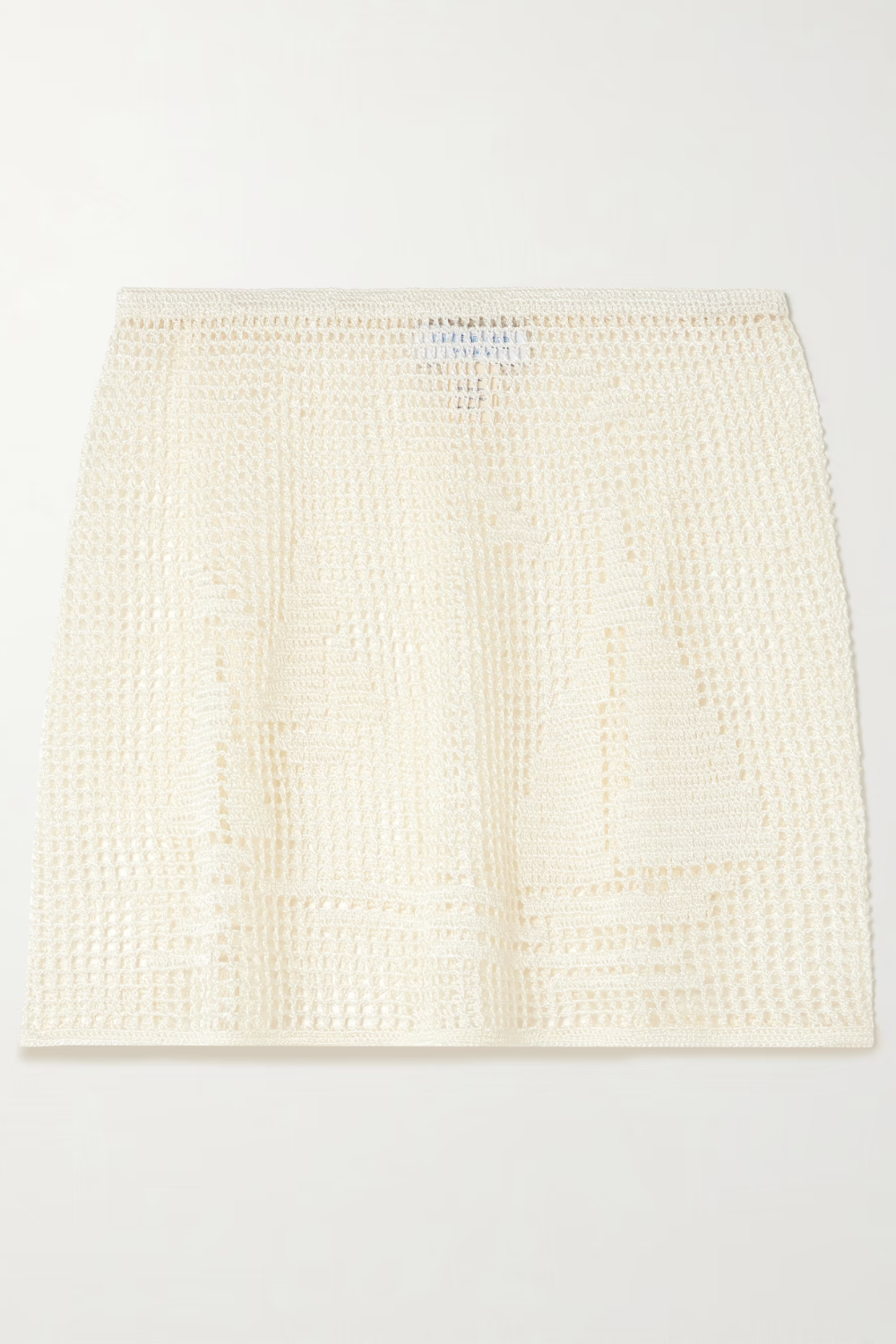 CALLE DEL MAR, Nautical Crocheted Mini Skirt