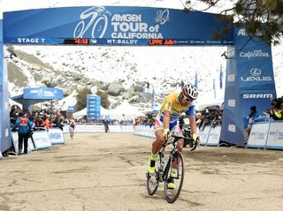 Peter Sagan finishes stage 7 of the 2015 Tour of California on Mt. Baldy.