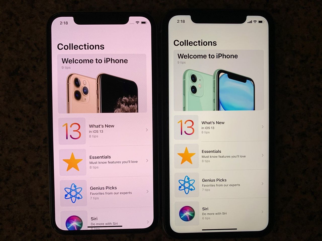 iPhone 11 vs iPhone 11 Pro display