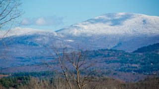 Mount Hunger Vermont in the snow