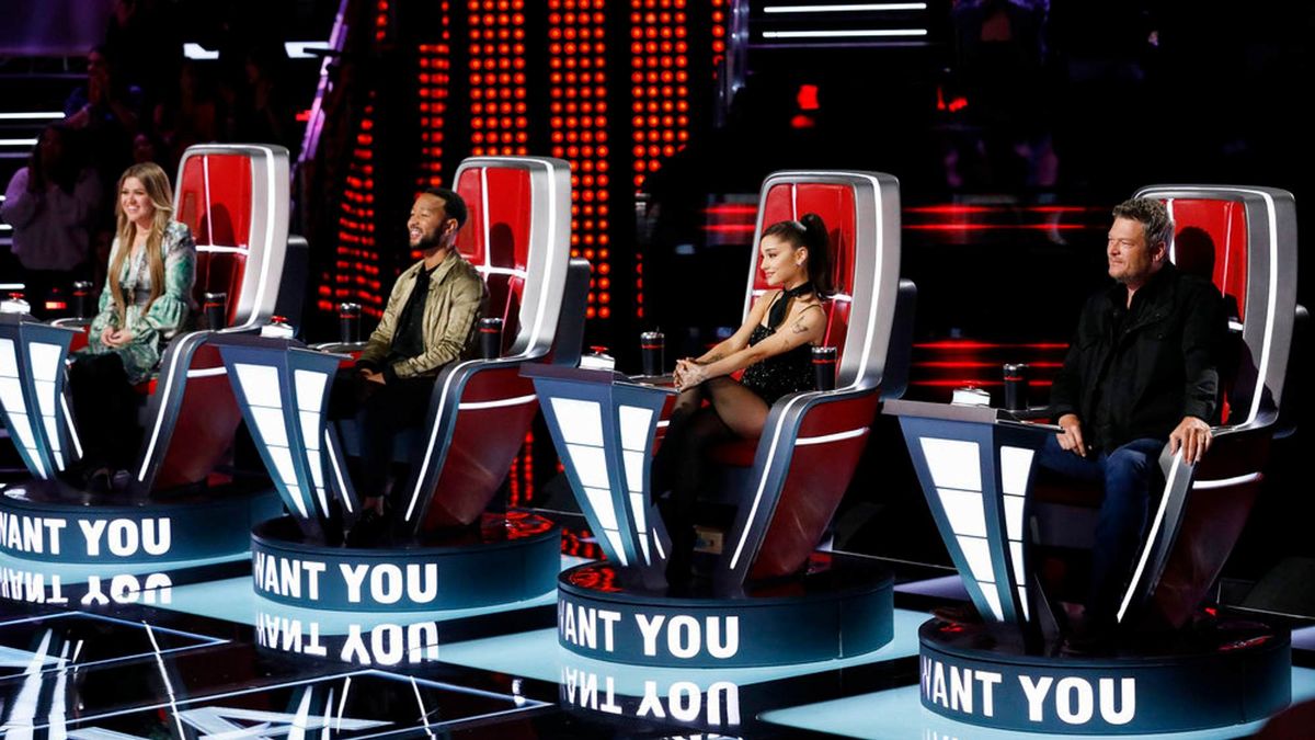 Kelly Clarkson, John Legend, Ariana Grande and Blake Shelton are judges on The Voice