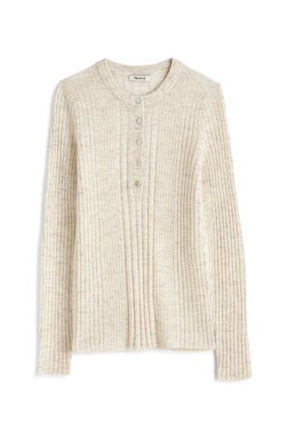 Madewell Alpaca Blend Henley Sweater