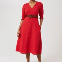 Tonicha Dress in Coral Red, £89 ($148) | Hobbs