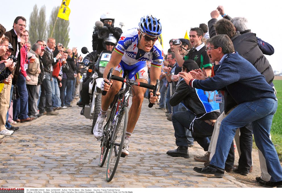 A solo breakaway at Paris-Roubaix for Boonen