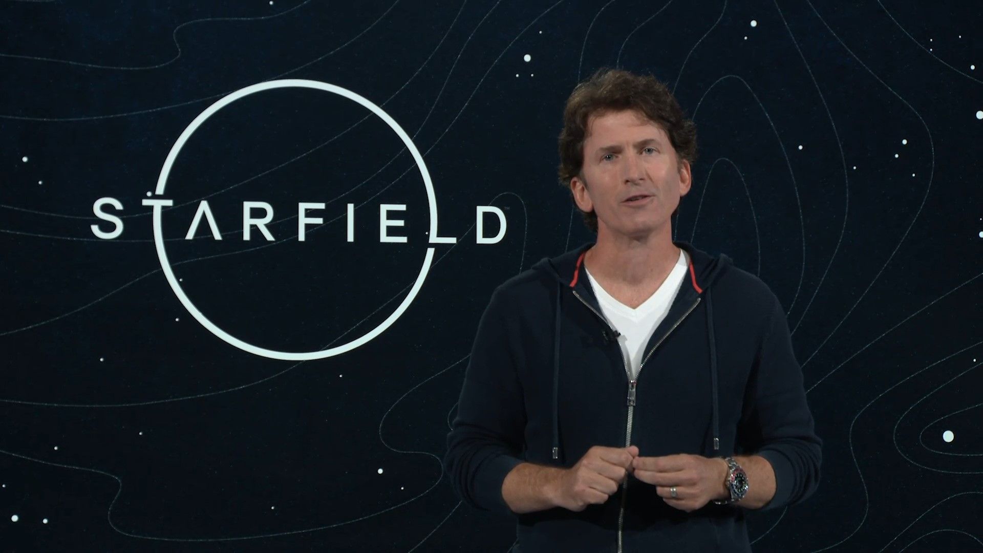 Starfield обзор. Тодд Говард. Todd Howard Starfield. Starfield обложка. Starfield Мем.