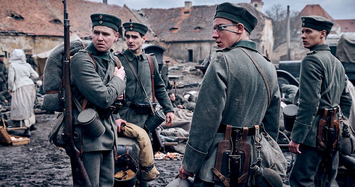 All Quiet On The Western Front on Netflix is based on the famous novel and follows four young German soldiers in World War One.