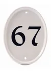 Ceramic oval house number