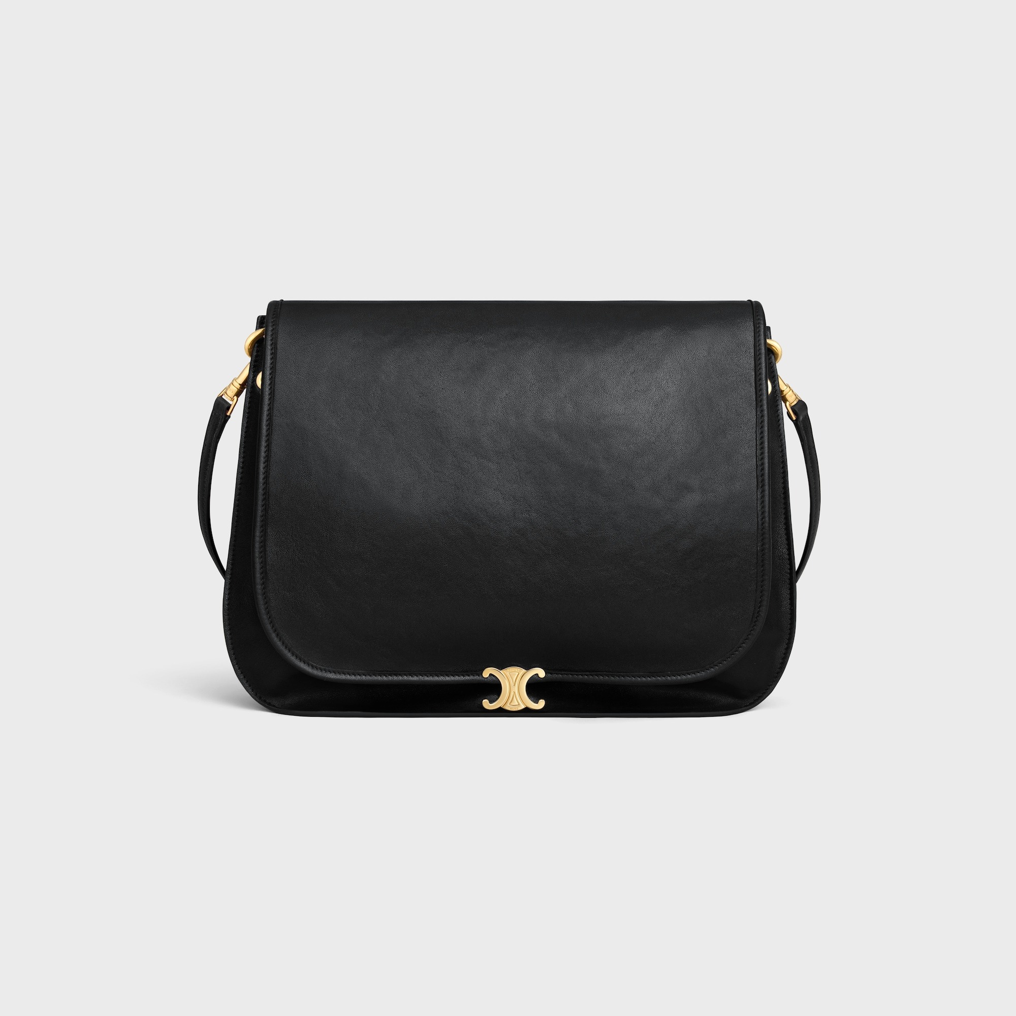 CELINE, Soft Triomphe Besace in Supple Shiny Lambskin