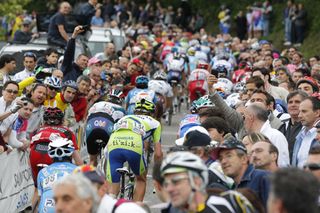 Fans on last hill, Giro d'Italia 2010, stage 13