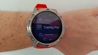 Coros Vertix 2 Training Plan option shown on the watch face