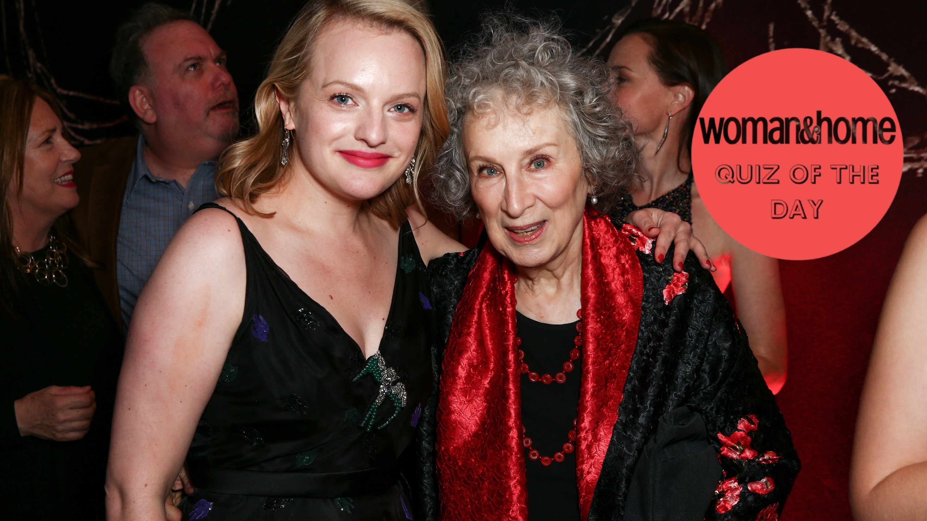 Author Margaret Atwood (L) and actor Elisabeth Moss attend the premiere of Hulu&#039;s &quot;The Handmaid&#039;s Tale&quot; at ArcLight Cinemas Cinerama Dome on April 25, 2017 in Hollywood, California. (Photo by Rich Fury/Getty Images)