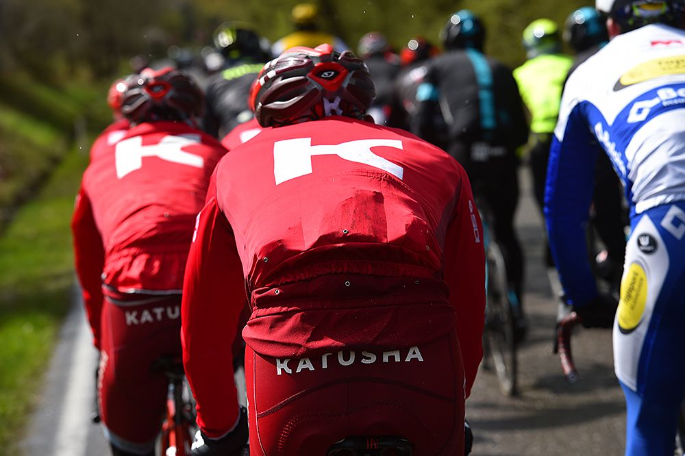 Team Katusha at Liege-Bastogne-Liege