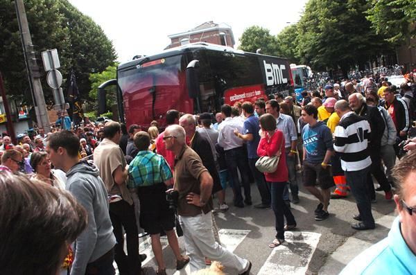 The BMC motorhome is a hive of activity