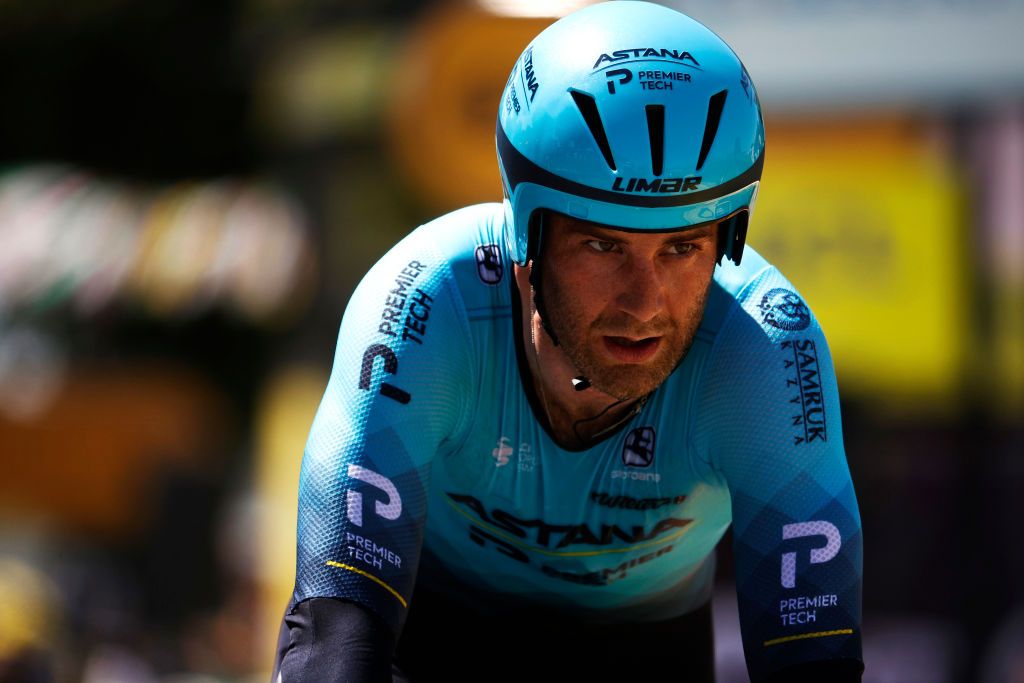 SAINTEMILION FRANCE JULY 17 Hugo Houle of Canada and Team Astana Premier Tech at arrival during the 108th Tour de France 2021 Stage 20 a 308km Individual Time Trial Stage from Libourne to SaintEmilion 75m ITT LeTour TDF2021 on July 17 2021 in SaintEmilion France Photo by Chris GraythenGetty Images