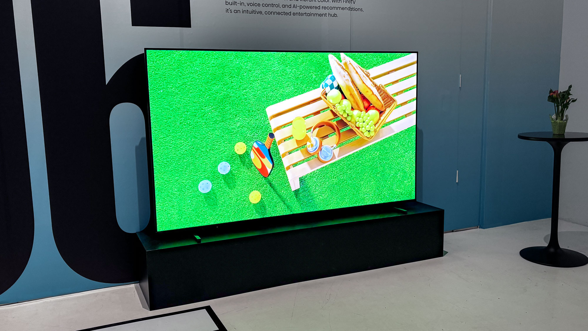 The Hisense U65QF at a press event in NYC.