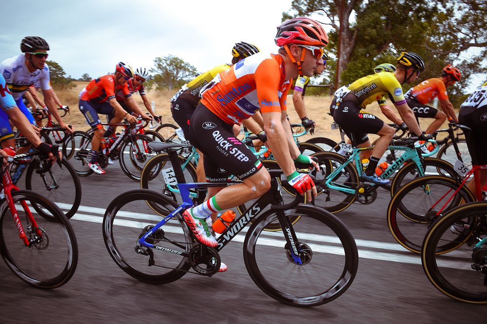Elia Viviani stayed calm in the bunch during stage 2 at the Tour Down Under