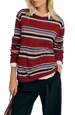 Stripe Cashmere & Wool Sweater